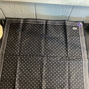 Yves Saint Laurent Black and Gold Scarf